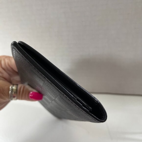 Louis Vuitton Damier Graphite Portefeuille Brazza N62665 Black Wallet - Picture 6 of 7